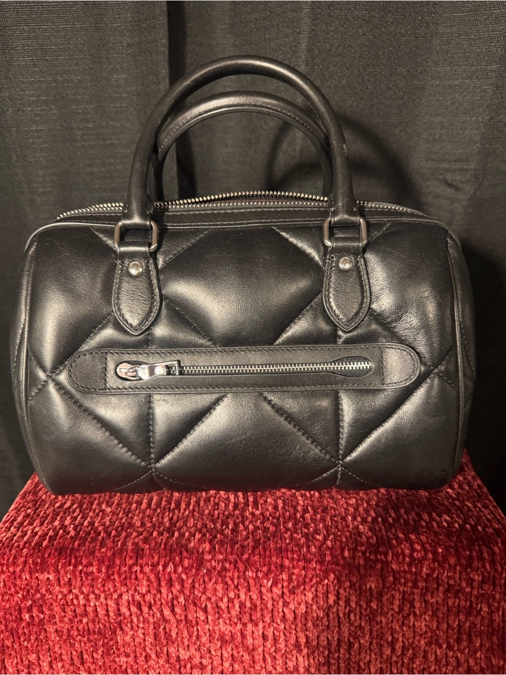 Coach Rowan Satchel Leather Purse With Puffy Diamond Quilting - Picture 3 of 15
